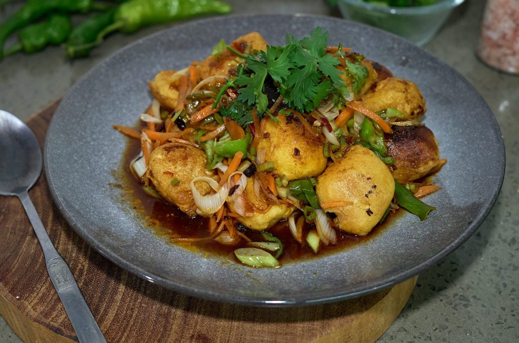 Homestyle Vegan Dish: Braised Juicy Yunnan Tofu in Savory Black Bean&nbsp;Sauce