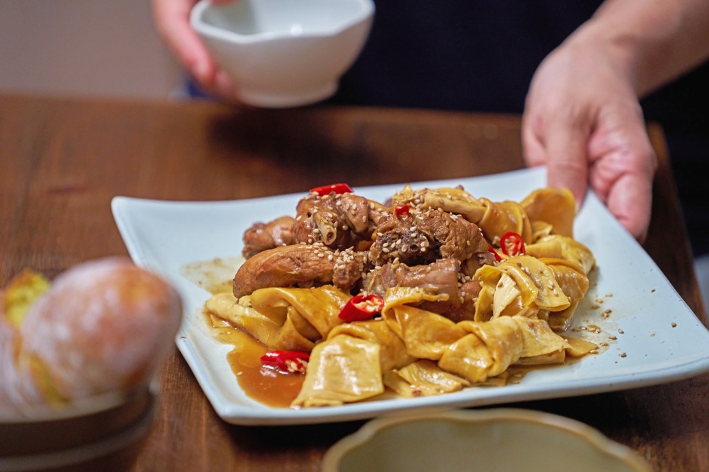 A Cozy Braise for a Slow Evening with Tofu Knots and delicious Rabbit&nbsp;meat